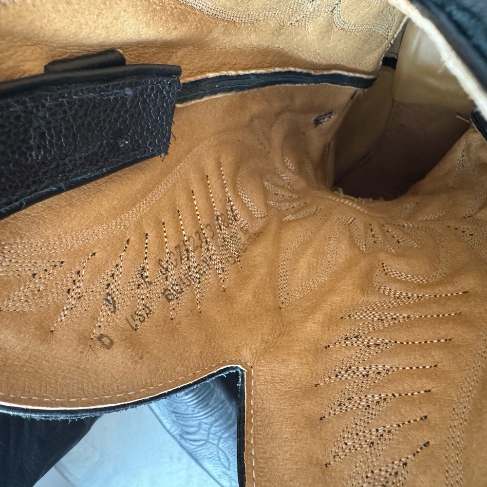 Boulet 1866 Black Leather Western Cowboy Boot - Men’s Size 9 - EUC - Picture 10 of 10